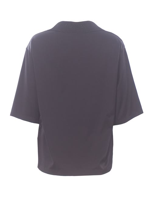 shirt with lurex neck LA FILERIA | 6121152921099